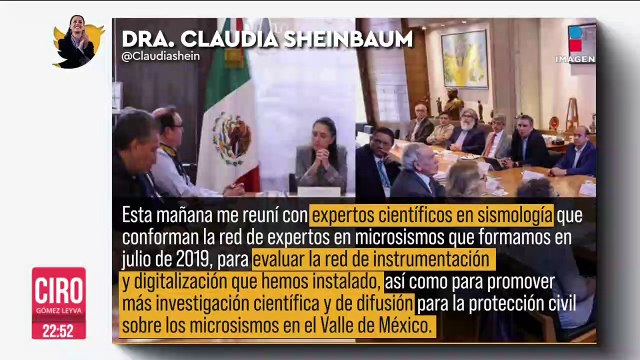 Claudia Sheinbaum se reunió con expertos en microsismos en CDMX