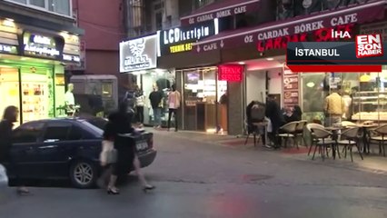 Kağıthane'de silahlı saldırı anı kamerada