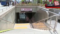 Ankara'da yağış sebebiyle su basan metro istasyonları kullanıma açıldı