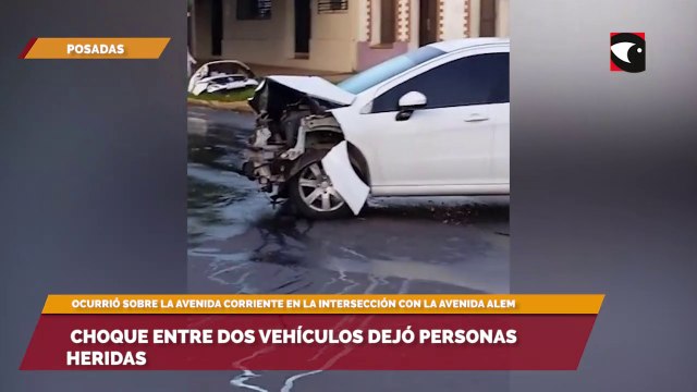 Choque entre dos vehículos dejó personas heridas