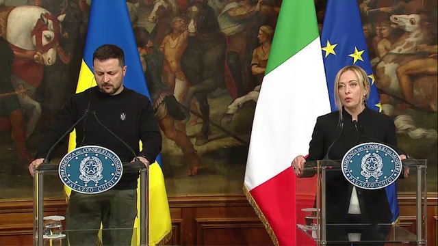 Meloni a Zelensky Dall'Italia sostegno a 360 gradi