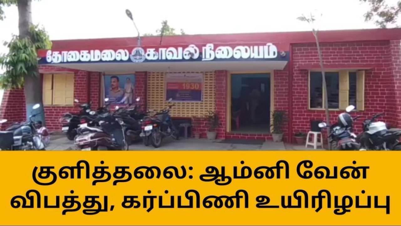கரூர்:ஆம்னி வேன் மரத்தில் மோதியதில் கர்ப்பிணி பெண் பலி!