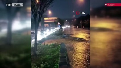 Ankara'da suya gömülen araç yaklaşık 19 saat sonra çıkarıldı