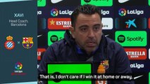 Xavi 'does not care' about winning LaLiga  in Barcelona derby