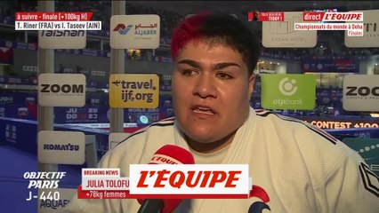 Tolofua : « J'aurai aimé faire plus » - Judo - Mondial (F)
