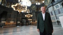 Cumhurbaşkanı Erdoğan seçim programını Ayasofya'da akşam namazı ile sonlandırdı