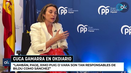 Cuca Gamarra: "Sánchez aceptaría el voto de un diputado terrorista de Bildu para seguir en el poder"