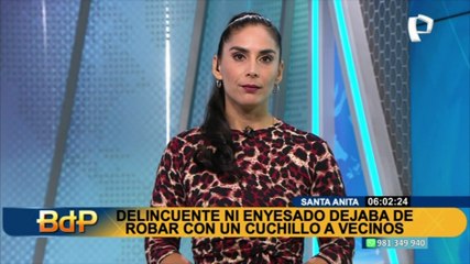 Delincuente enyesado amenaza  y roba a transeúntes en Santa Anita