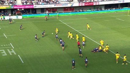 TOP 14 - Essai de Clement DOUMENC (MHR) - Montpellier Hérault Rugby - Stade Rochelais - Saison 2022-2023