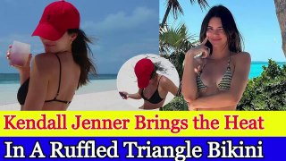 Kendall Jenner Brings The HEART In A Ruffled Triangle Bikini