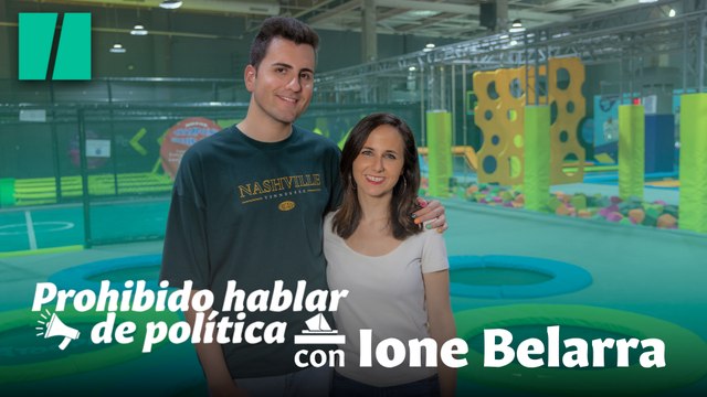 Nos vamos con Ione Belarra a un parque de camas elásticas