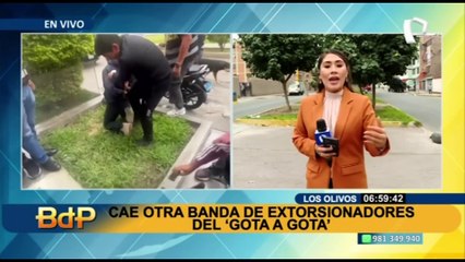 Скачать видео: Cae otra banda de extorsionadores del “Gota a Gota” en Los Olivos