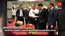 El gobernador de Nuevo León, Samuel García anunció una fuerte inversión de Brembo en la identidad