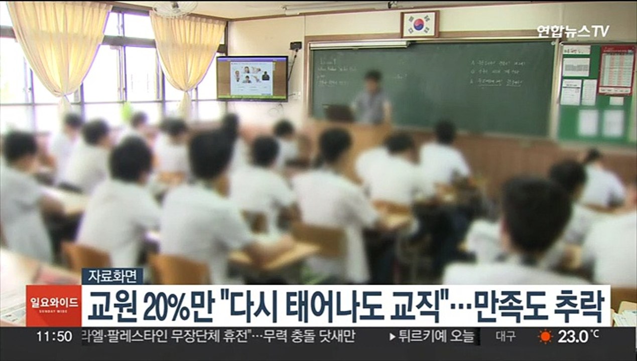 교원 20%만 "다시 태어나도 교직"…만족도 추락