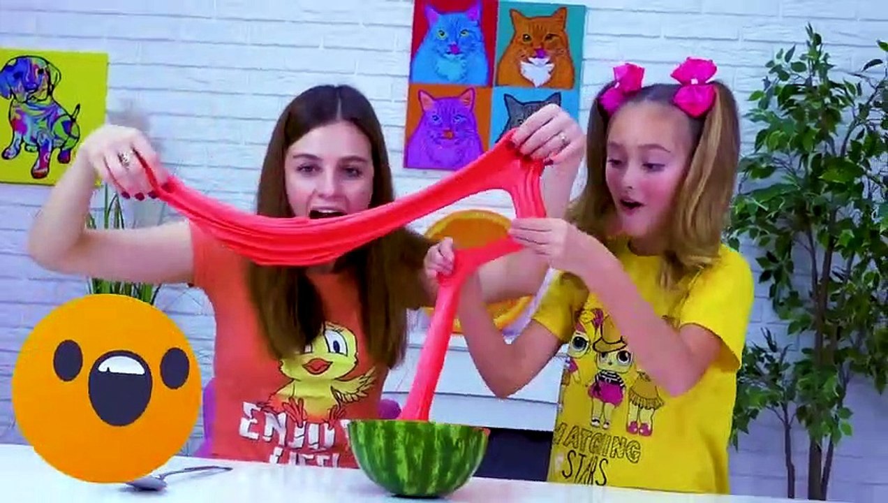 Sasha and Watermelon Slime Challenge