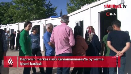 Depremin merkez üssü Kahramanmaraş’ta oy verme işlemi başladı