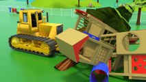 Bulldozer Wheel Loader and Dump Trucks for Kids  Playground Repair for Children_1080p