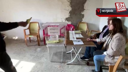 Nevşehir'de 10 nüfuslu köyde seçmen sandık başında