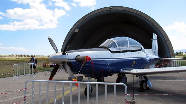 ATHENS FLYING WEEK 2022 , static exhibition Greek training T-6 Texan II