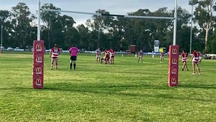 Nic Hall try for Young