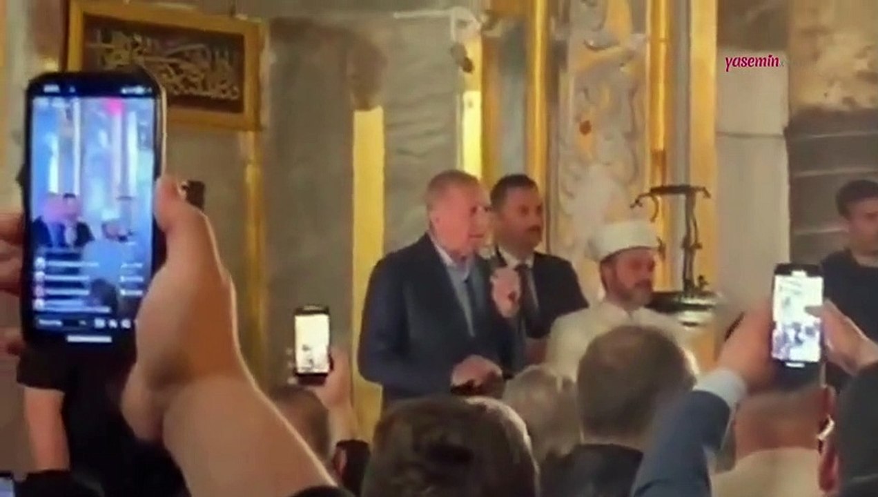 Cumhurbaşkanı Erdoğan seçim programını Ayasofya'da tamamladı! Cemaate seslenen Erdoğan...