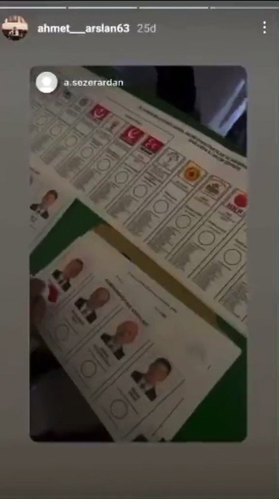 Şanlıurfa'da bir şahıs Instagram'dan Erdoğan'a peş peşe basılan oyların yer aldığı hikayeyi paylaştı