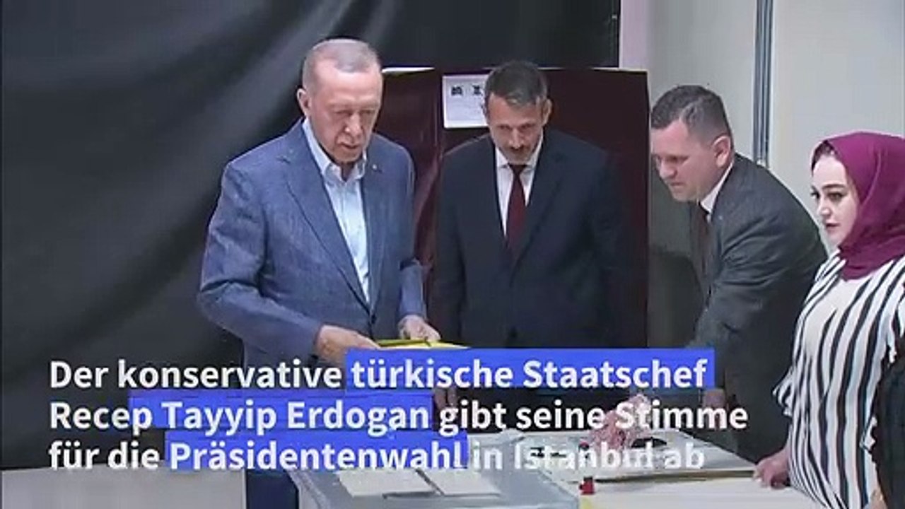 Erdogan gibt seine Stimme in Istanbul ab