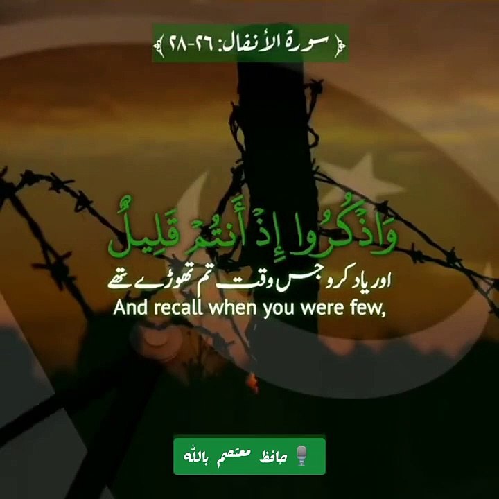 Surah Al Anfal Ayat # 26 -- Independence Day Status -- 14 August Islamic Status -- Quran Shorts_2