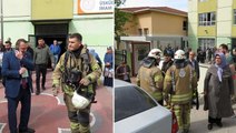 İstanbul'da oy kullanma işleminin devam ettiği sırada okulda yangın çıktı