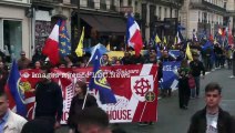 Action Française. Traditionnel défilé de Sainte Jeanne d'Arc. Paris/France - 14  Mai 2023