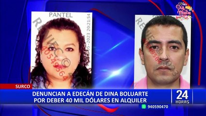 Denuncian a edecán de Dina Boluarte por deber 40 mil dólares en alquiler