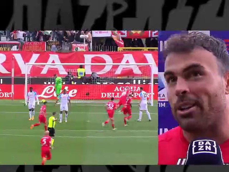 Monza-Napoli 2-0 14/5/23 intervista post-partita Andrea Petagna