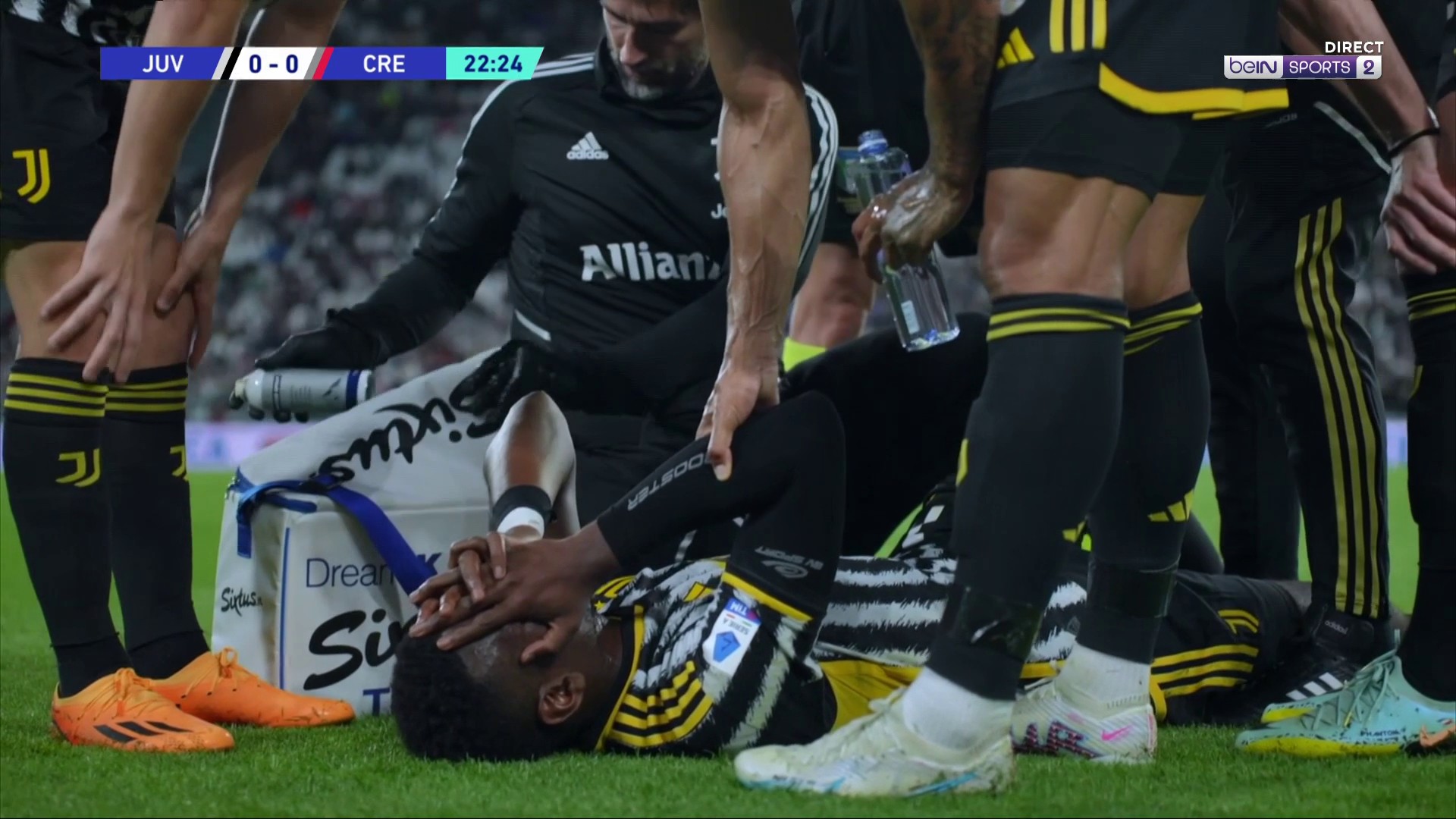 Serie A : Paul Pogba, blessé, sort en larmes...