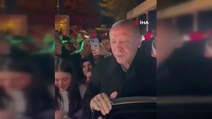 Cumhurbaşkanı Erdoğan'a vatandaşlardan coşkulu karşılama