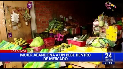 Los Olivos: denuncian abandono de bebé en puesto de verduras