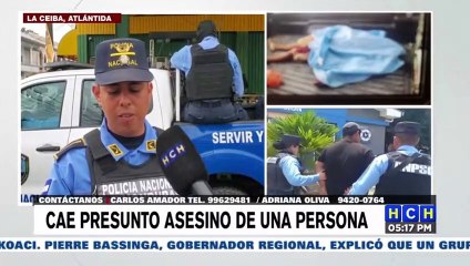 Cae presunto homicida en San Francisco, Atlántida