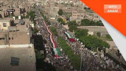 Ribuan penduduk 'turun padang' protes serangan udara Israel