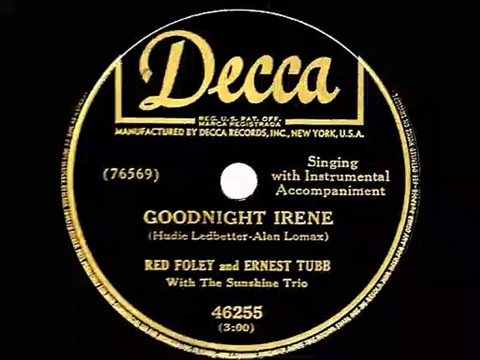 1950 Red Foley & Ernest Tubb - Good Night Irene