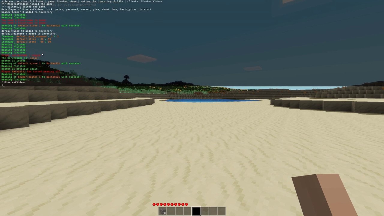 Minetest Mod Review: Chat Logger