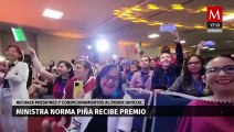 Norma Piña recibe premio en Marruecos; pide rechazar presiones al Poder Judicial