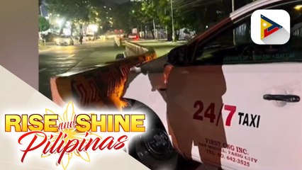 Taxi, bumangga sa concrete sa UN Ave., Manila; driver at dalawang pasahero, sugatan