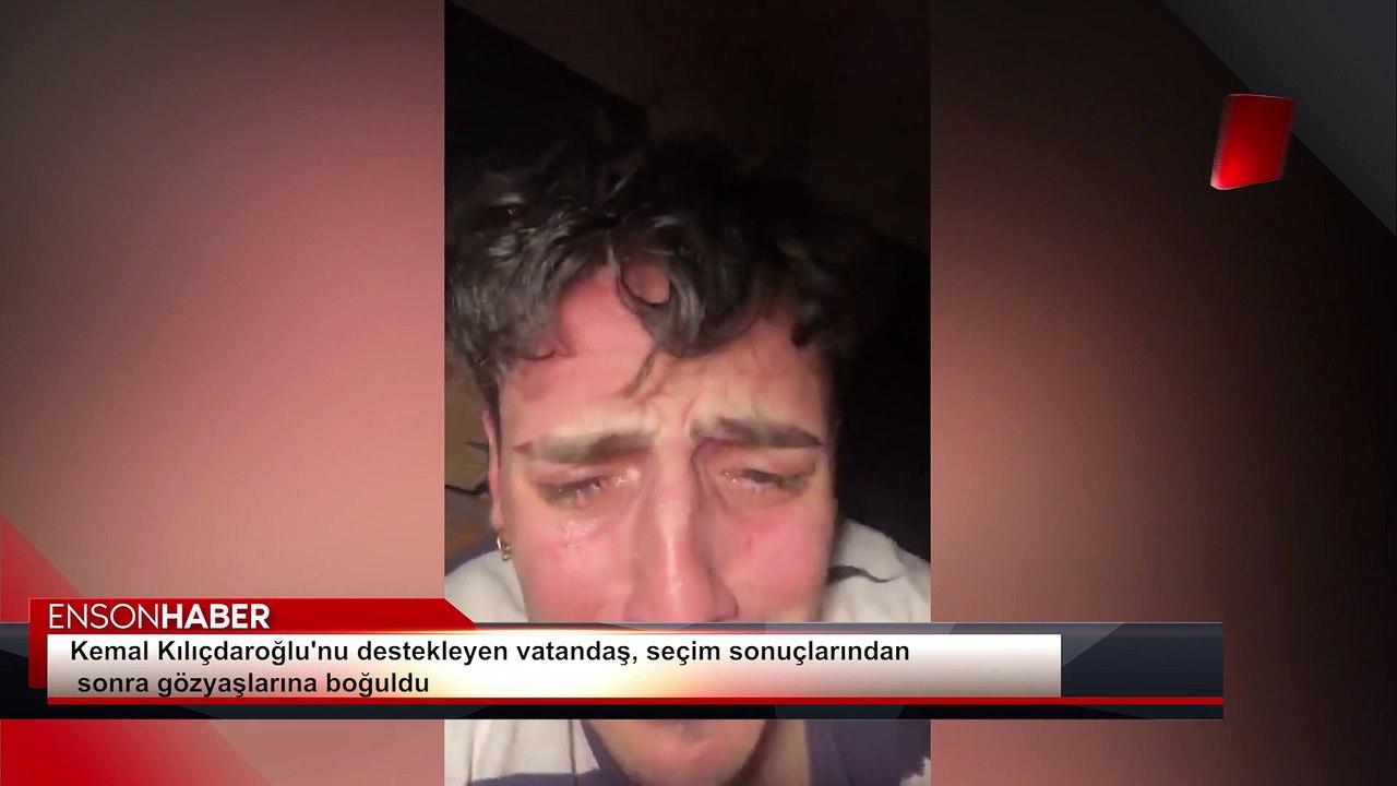 Kemal Kılıçdaroğlu'nu destekleyen vatandaş, seçim sonuçlarından sonra gözyaşlarına boğuldu