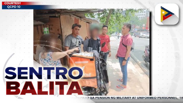 Delivery rider na sumasideline umano sa pagiging snatcher, kalaboso sa Quezon city