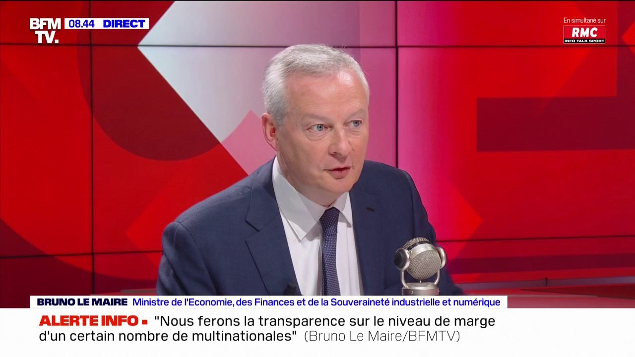 Bruno Le Maire: "Le trimestre anti-inflation a été un vrai succès, il a permis de faire baisser le prix avant et après le 15 mars de 13% en moyenne"