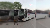 Bursa'da servis otobüsü ile halk otobüsü çapıştı: 2 yaralı