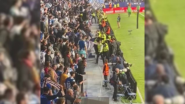 Esto no se vio y es aún peor: la escena completa desde la grada con un cántico final vergonzoso