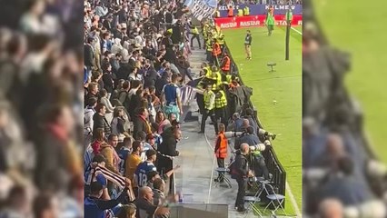 Esto no se vio y es aún peor: la escena completa desde la grada con un cántico final vergonzoso