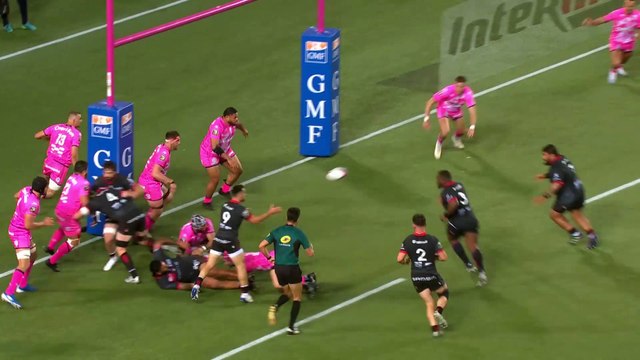 TOP 14 - Essai de Thibaut REGARD (LOU) - Stade Français Paris - LOU Rugby - Saison 2022-2023