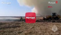 Rusya'da orman yangını sonrası çalı yangını devam ediyor
