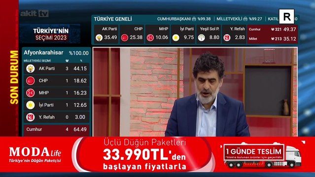 Cumhur İttifakı mecliste 7 parti ve HDPKK'yı ezerek çoğunluğu aldı